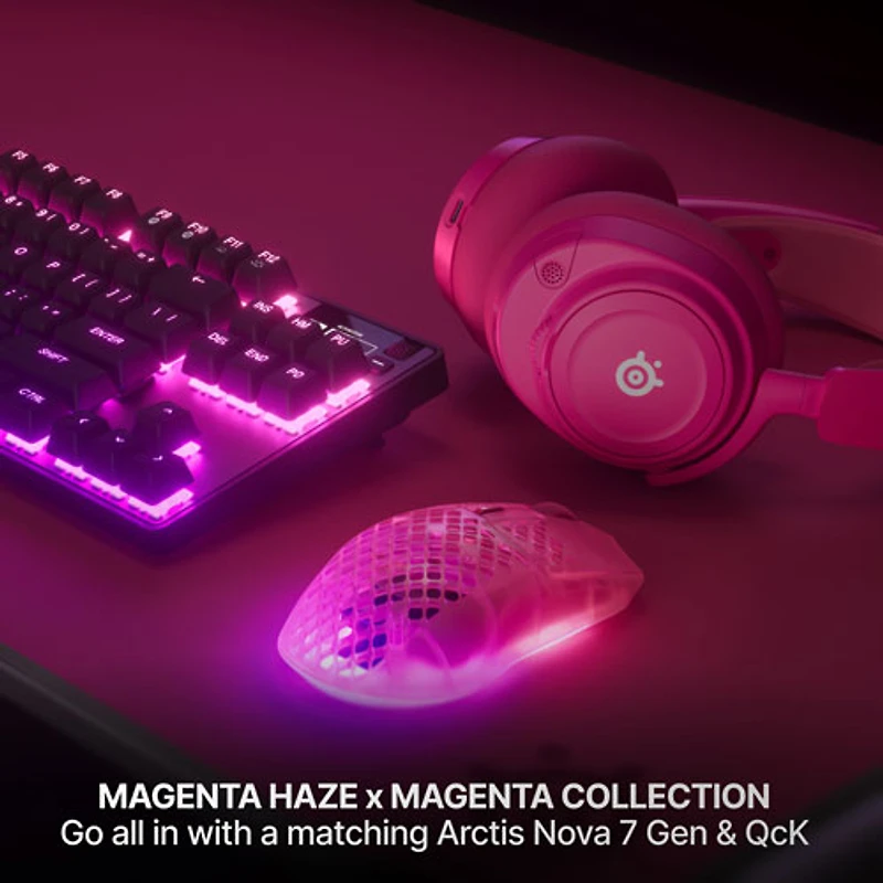 Souris de jeu Bluetooth de 26 000 ppp Aerox 3 de 2e génération de SteelSeries - Magenta
