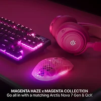 Souris de jeu Bluetooth de 26 000 ppp Aerox 3 de 2e génération de SteelSeries - Magenta