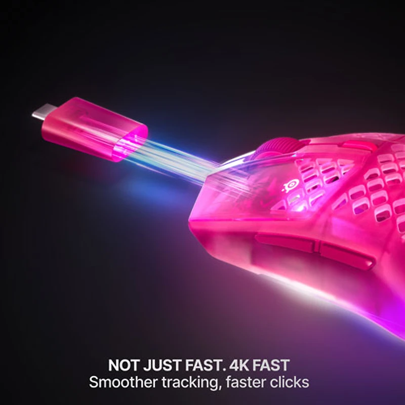 Souris de jeu Bluetooth de 26 000 ppp Aerox 3 de 2e génération de SteelSeries - Magenta