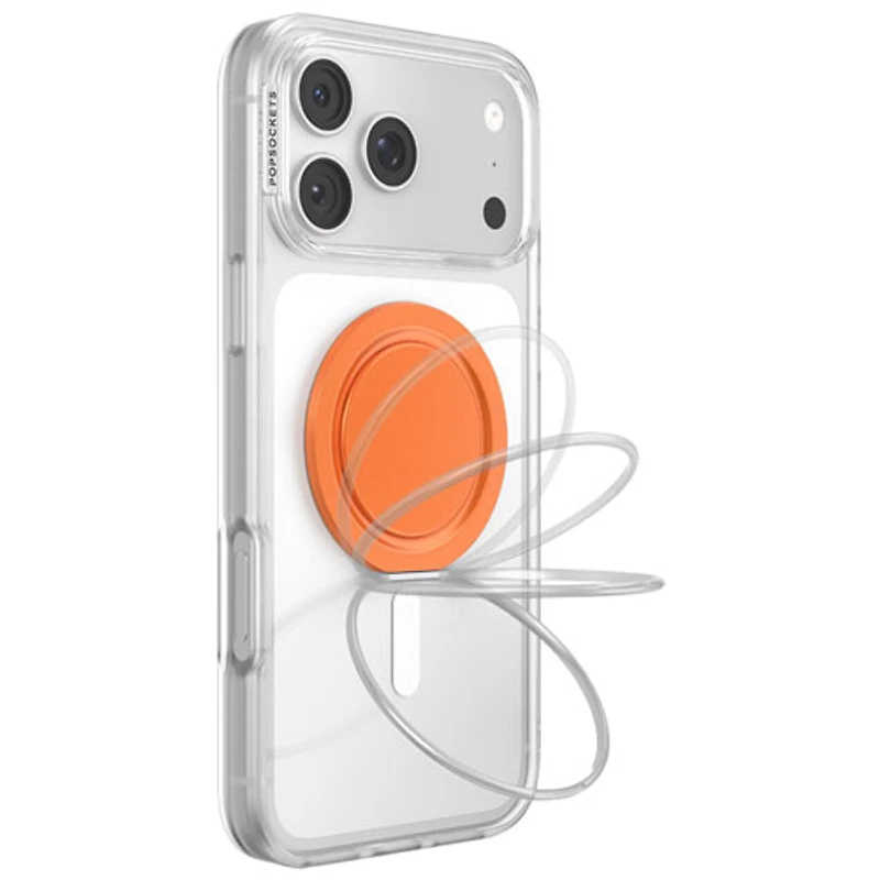 Prise extensible universelle MagSafe Low-Pro pour cellulaire de PopSockets - Orange