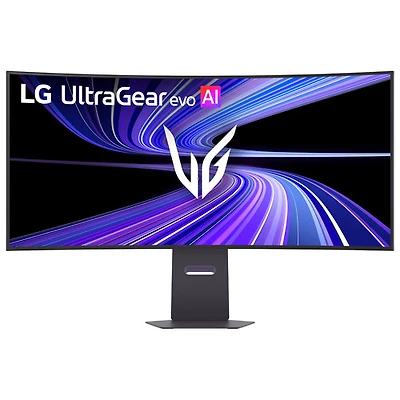 Moniteur de jeu incurvé DELO 5K 165 Hz GàG 0,03 ms G-Sync FreeSync UltraGear evo AI de 45 po de LG (45GX950B) - Noir