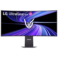 Moniteur de jeu incurvé DELO 5K 165 Hz GàG 0,03 ms G-Sync FreeSync UltraGear evo AI de 45 po de LG (45GX950B) - Noir