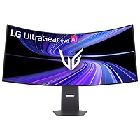 Moniteur de jeu incurvé DELO 5K 165 Hz GàG 0,03 ms G-Sync FreeSync UltraGear evo AI de 45 po de LG (45GX950B) - Noir