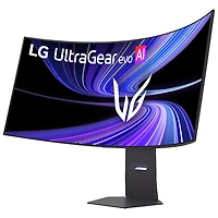 Moniteur de jeu incurvé DELO 5K 165 Hz GàG 0,03 ms G-Sync FreeSync UltraGear evo AI de 45 po de LG (45GX950B) - Noir