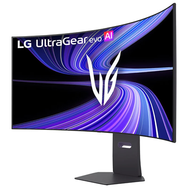 Moniteur de jeu incurvé DELO 5K 165 Hz GàG 0,03 ms G-Sync FreeSync UltraGear evo AI de 45 po de LG (45GX950B) - Noir