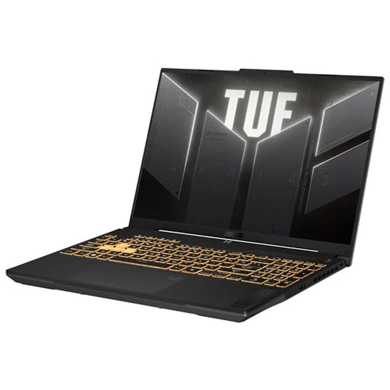 Portable de jeu 16 po TUF Gaming F16 d'ASUS - Gris méca (Core 5 205H Intel/RAM 16 Go/SSD 512 Go/GeForce RTX 3050/Windows 11)