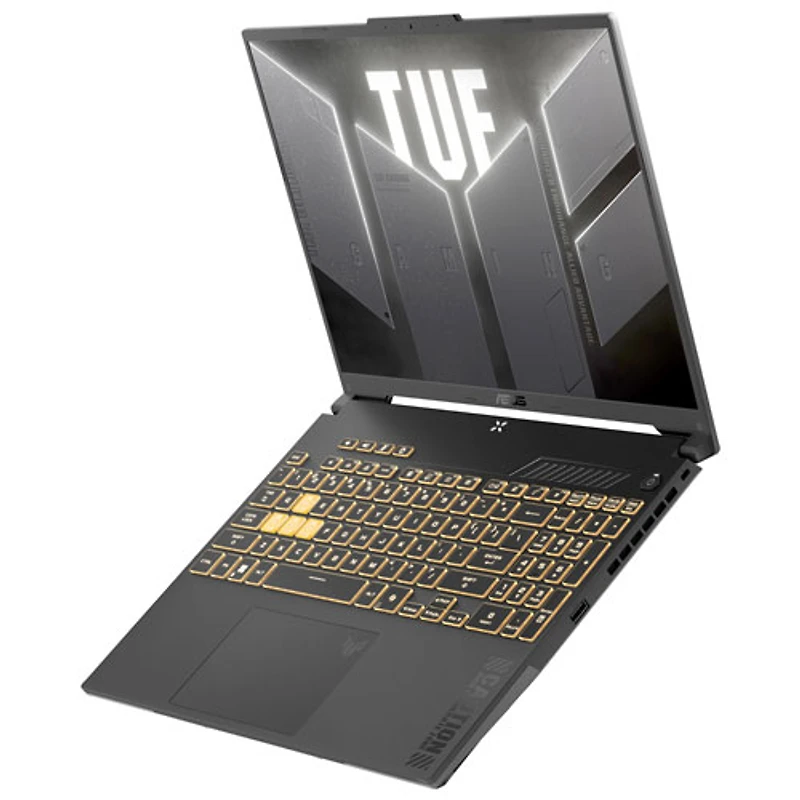 Portable de jeu 16 po TUF Gaming F16 d'ASUS - Gris méca (Core 5 205H Intel/RAM 16 Go/SSD 512 Go/GeForce RTX 3050/Windows 11)