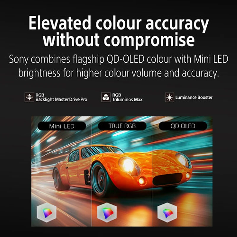 Téléviseur Google DEL RGB véritable UHD 4K 120 Hz avec Gemini XR70M2 de 75 po BRAVIA 7 II de Sony (K75XR70M2) - 2026 - Idéal pour les films et les jeux