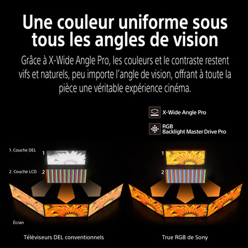 Téléviseur Google DEL RGB véritable UHD 4K 120 Hz avec Gemini XR70M2 de 75 po BRAVIA 7 II de Sony (K75XR70M2) - 2026 - Idéal pour les films et les jeux