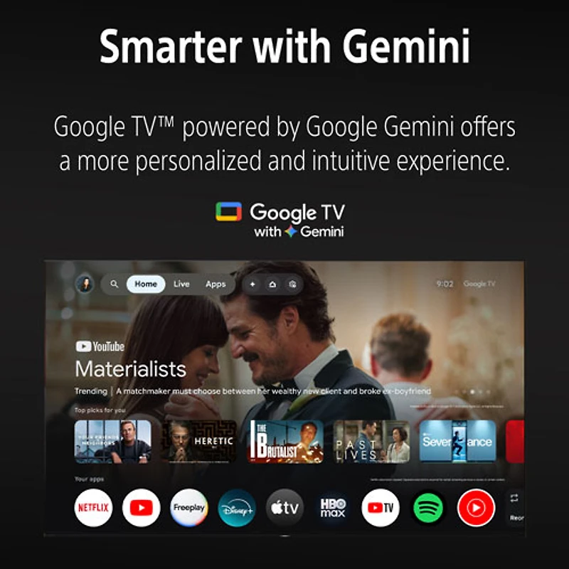 Téléviseur Google DEL RGB véritable UHD 4K 120 Hz avec Gemini XR70M2 de 75 po BRAVIA 7 II de Sony (K75XR70M2) - 2026 - Idéal pour les films et les jeux