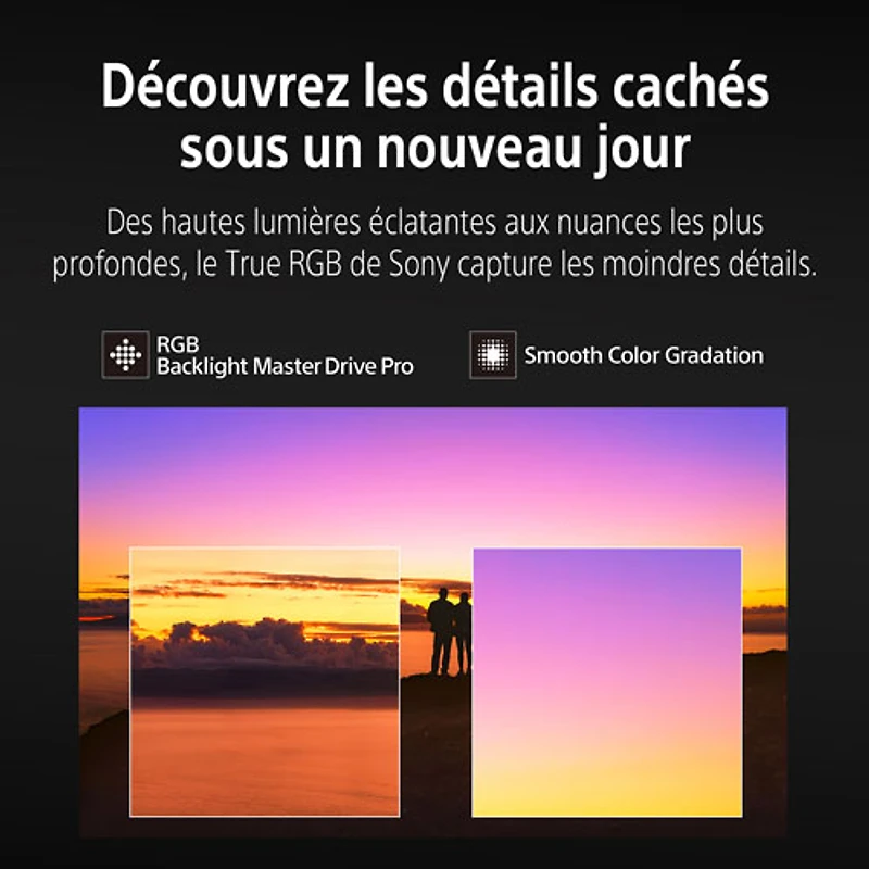 Téléviseur Google DEL RGB véritable UHD 4K avec Dolby Vision, 120 Hz et Gemini XR70M2 de 85 po BRAVIA 7 II de Sony (K85XR70M2) - 2026 - Idéal pour les films et les jeux