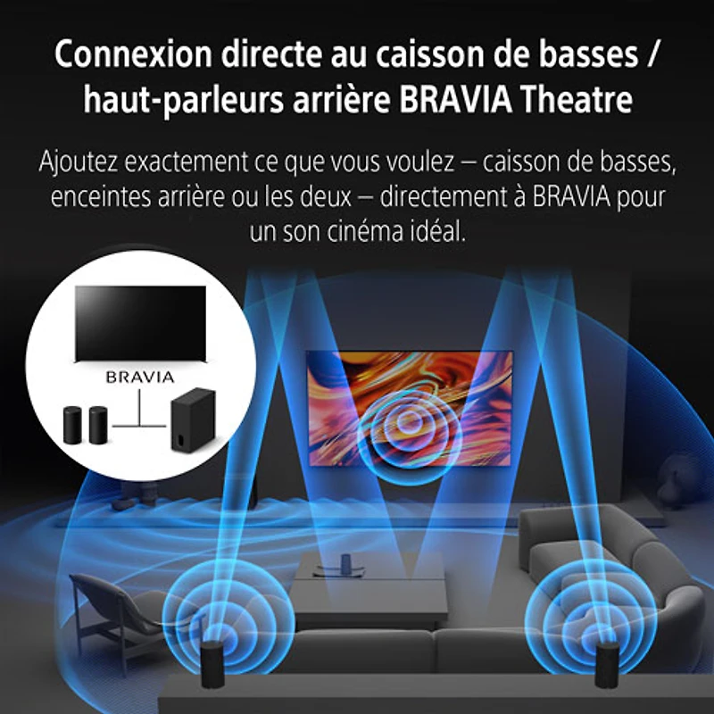 Téléviseur Google DEL RGB véritable UHD 4K avec Dolby Vision, 120 Hz et Gemini XR70M2 de 85 po BRAVIA 7 II de Sony (K85XR70M2) - 2026 - Idéal pour les films et les jeux