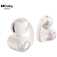 Écouteurs boutons 100 % sans fil ouverts OpenDots 2 de Shokz avec Dolby Audio - Blanc
