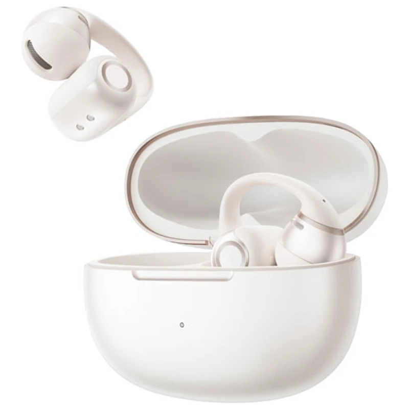 Écouteurs boutons 100 % sans fil ouverts OpenDots 2 de Shokz avec Dolby Audio - Blanc