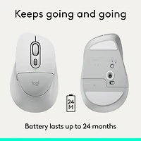 Logitech Signature Comfort Plus M850 L Bluetooth Optical Mouse - White