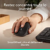 Souris optique Bluetooth Signature Comfort Plus M850 L de Logitech - Noir
