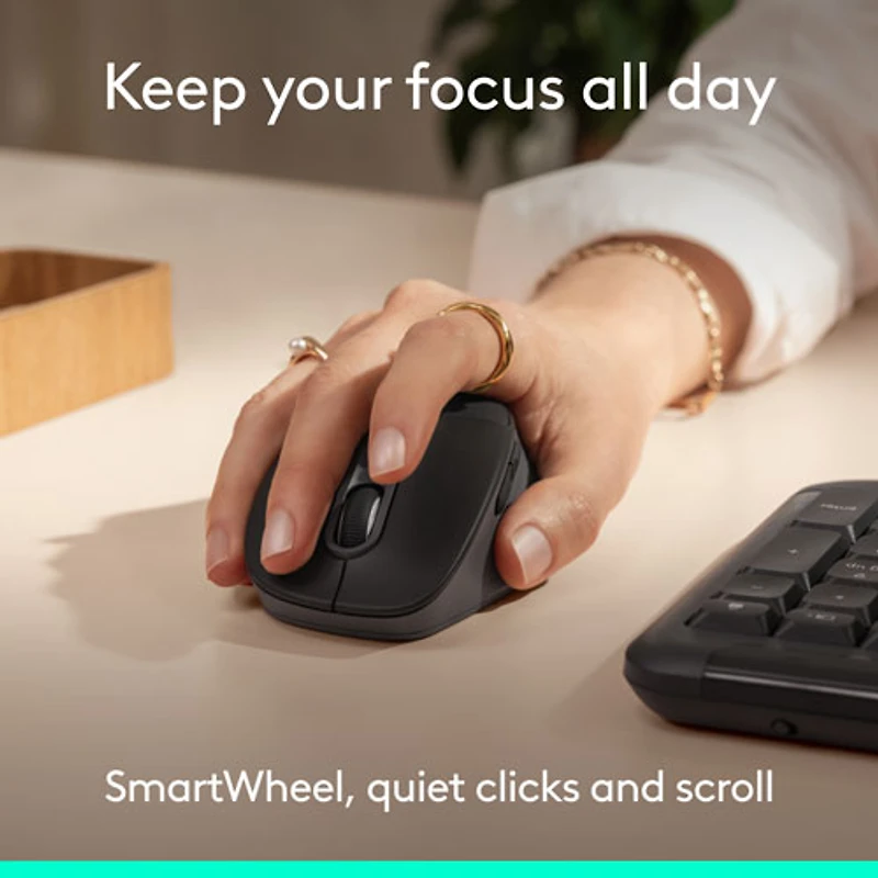 Souris optique Bluetooth Signature Comfort Plus M850 L de Logitech - Noir