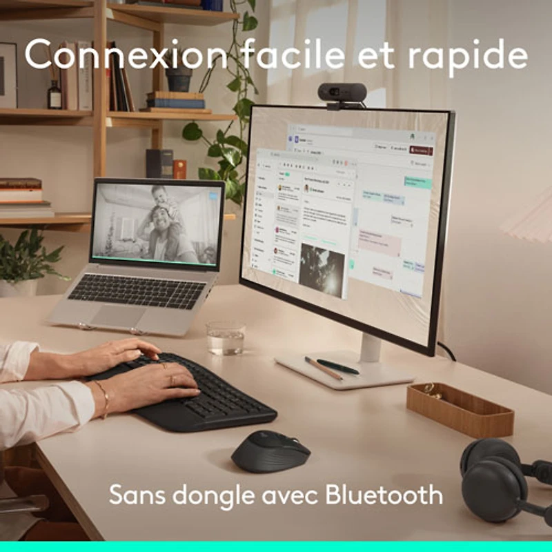 Souris optique Bluetooth Signature Comfort Plus M850 L de Logitech - Noir