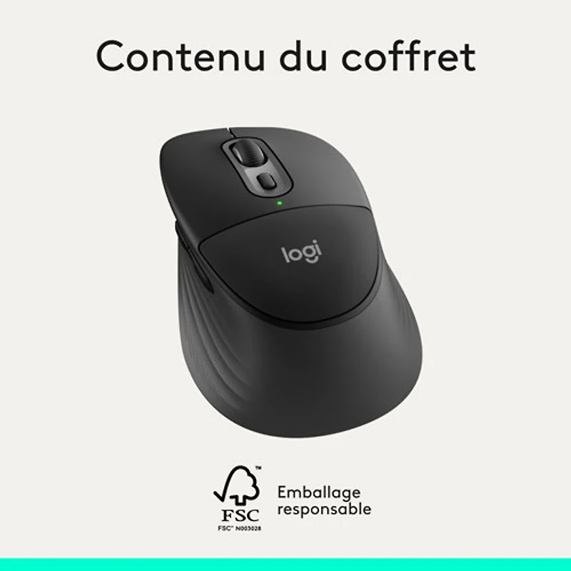 Souris optique Bluetooth Signature Comfort Plus M850 L de Logitech - Noir
