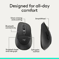 Souris optique Bluetooth Signature Comfort Plus M850 L de Logitech - Noir