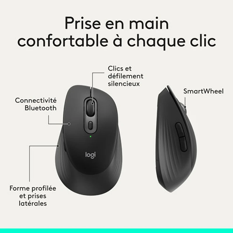Logitech Signature Comfort M840 L Bluetooth Optical Mouse - Black