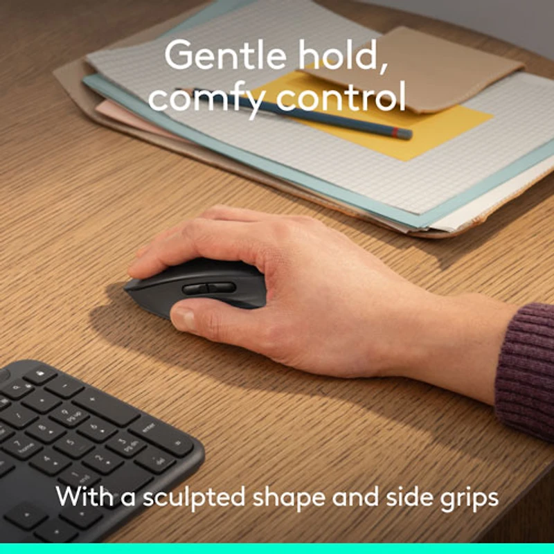 Logitech Signature Comfort M840 L Bluetooth Optical Mouse - Black