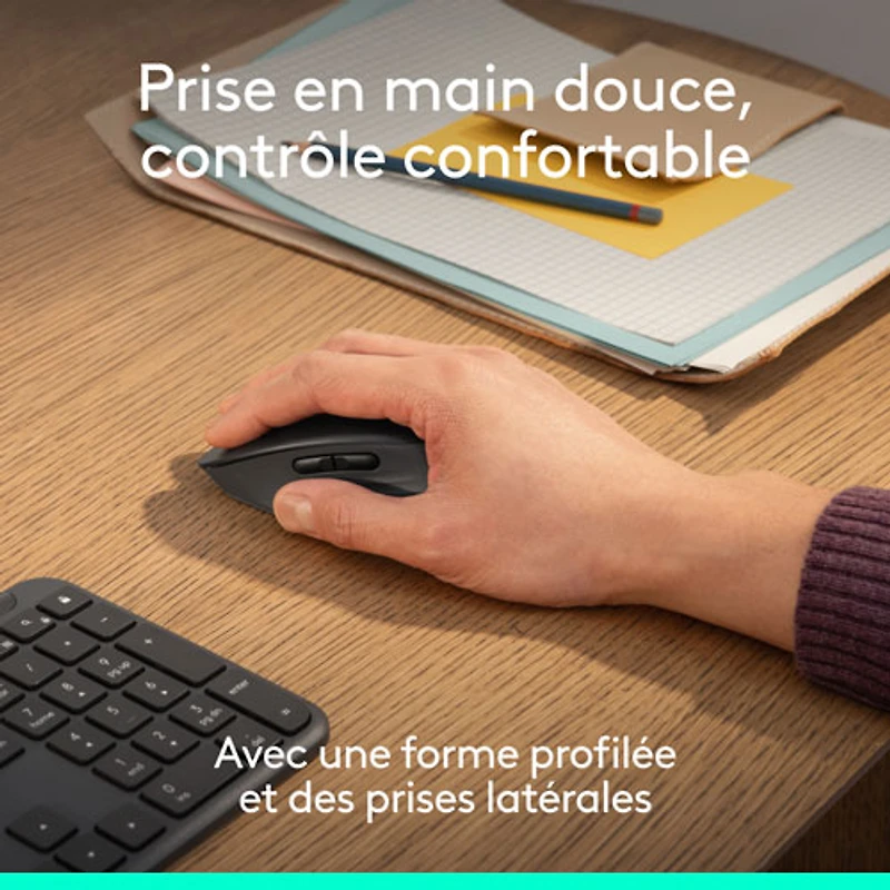 Logitech Signature Comfort M840 L Bluetooth Optical Mouse - Black