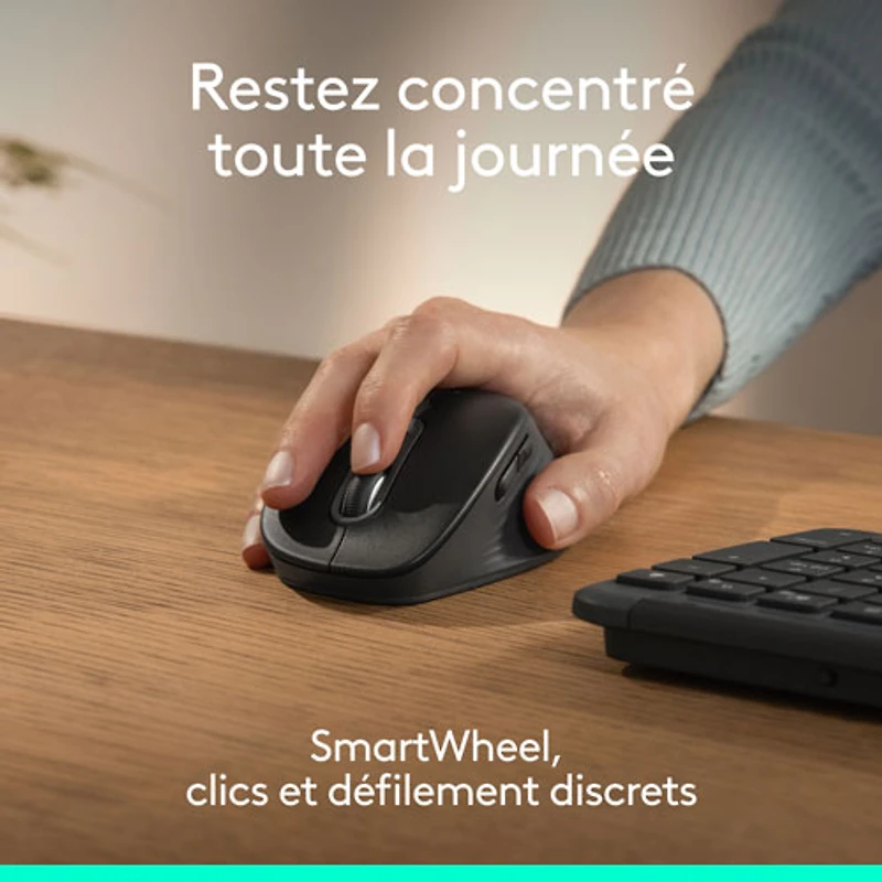 Logitech Signature Comfort M840 L Bluetooth Optical Mouse - Black