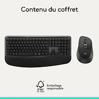 Ensemble clavier et souris optique avancés Bluetooth Comfort Plus MK880 de Logitech - Français