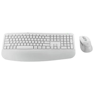 Ensemble clavier et souris optique avancés Bluetooth Comfort Plus MK880 de Logitech - Blanc - Anglais