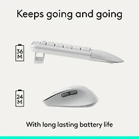Logitech Comfort Plus MK880 Bluetooth Advanced Optical Tracking Keyboard & Mouse Combo - White - English