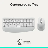 Logitech Comfort Plus MK880 Bluetooth Advanced Optical Tracking Keyboard & Mouse Combo - White - English