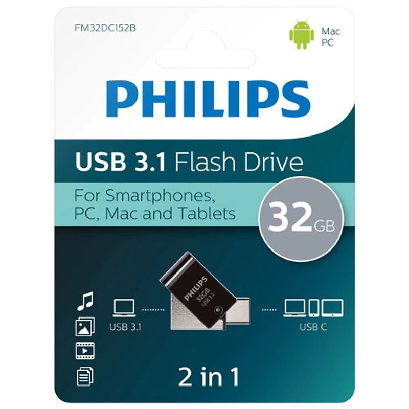 Philips 32GB USB 3.1 / USB-C Flash Drive
