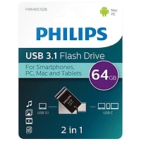 Clé USB 3.1/USB-C de 64 Go de Philips