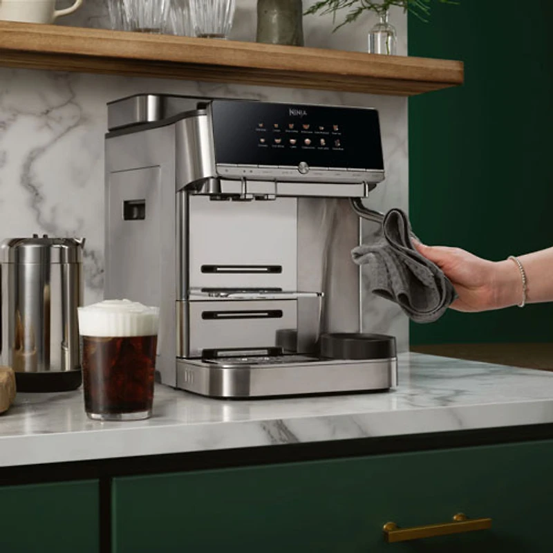 Machine à espresso entièrement automatique AutoBarista Pro de Ninja - Acier inoxydable