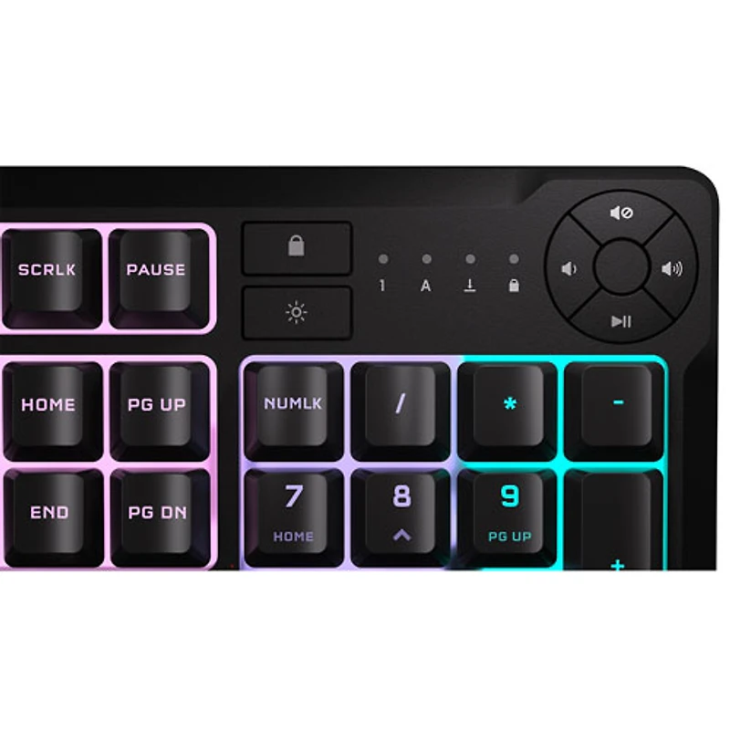 Clavier de jeu pleine grandeur rétroéclairé à membrane linéaire K55 Core de Corsair - Anglais