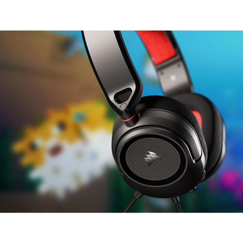 Casque de jeu HS35 v2 de Corsair - Noir/Rouge