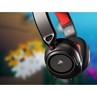 Casque de jeu HS35 v2 de Corsair - Noir/Rouge
