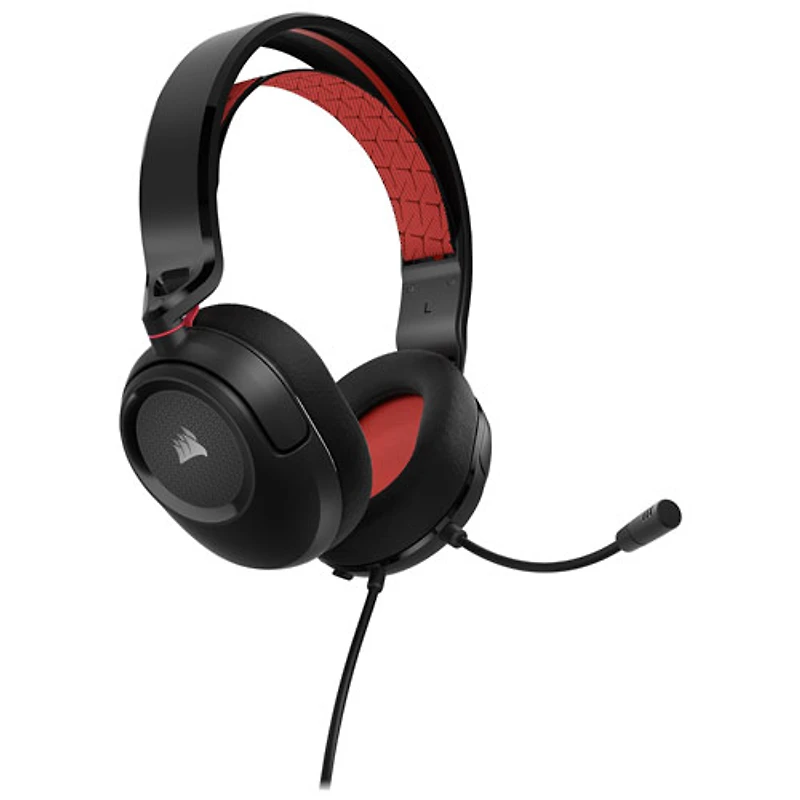 Casque de jeu HS35 v2 de Corsair - Noir/Rouge