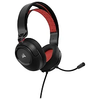 Casque de jeu HS35 v2 de Corsair - Noir/Rouge