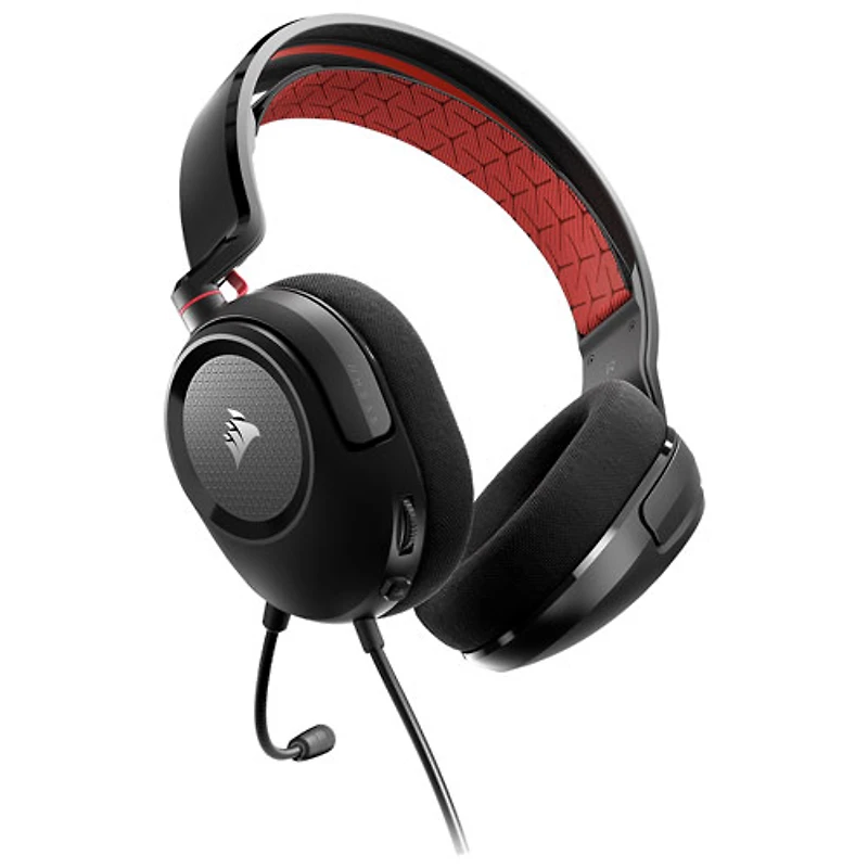 Casque de jeu HS35 v2 de Corsair - Noir/Rouge