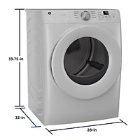 GE 7.8 Cu. Ft. Large Capacity Stackable Electric Dryer with Moisture Sensing, Wrinkle Prevent, Energy Star & Wi-Fi (GFD35ESMYWW) - White