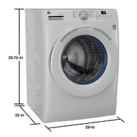 GE 5.3 Cu. Ft. High Efficiency Front Load Washer (GFW350SSYWW) - White