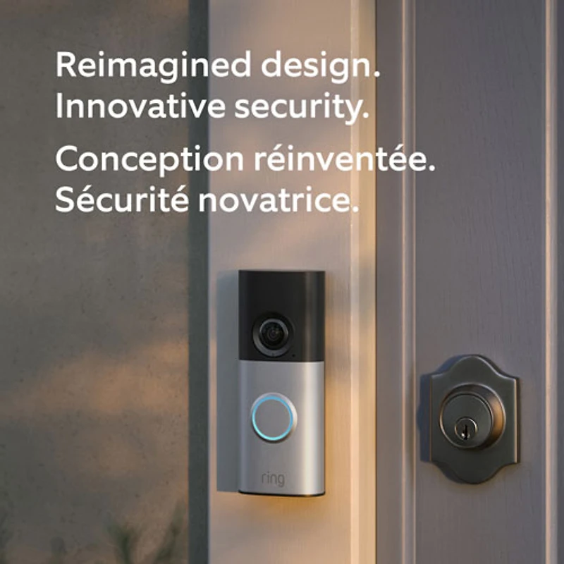 Ring Doorbell Plus (Wired) Wi-Fi Video Doorbell (2nd Gen) - Nickel Silver