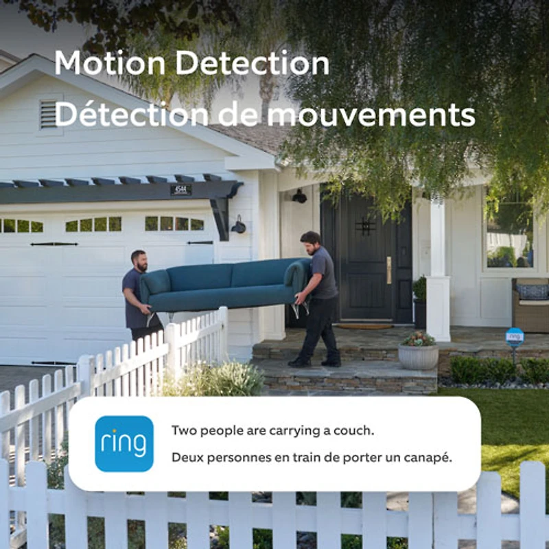 Sonnette vidéo sans fil à batterie de Ring (2e génération) - Moka mat
