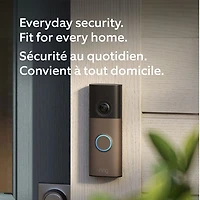 Sonnette vidéo sans fil à batterie de Ring (2e génération) - Moka mat