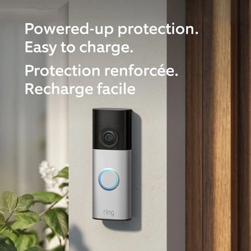 Ring Doorbell Plus Wire-Free Battery Wi-Fi Video Doorbell (2nd Gen) - Nickel Silver