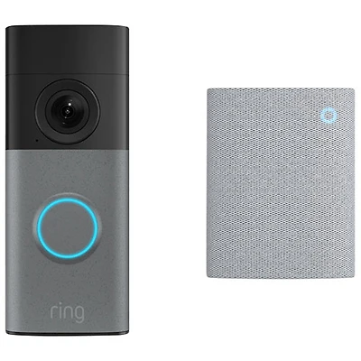 Ring Doorbell (Wired) Wi-Fi Video Doorbell with Chime - Speckled Grey