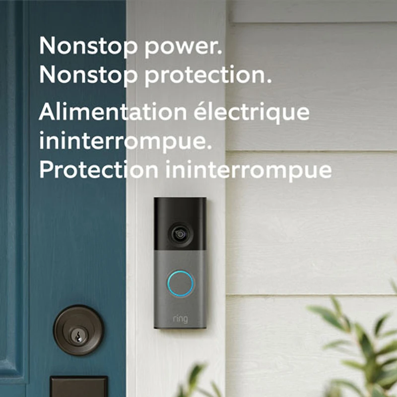 Ring Doorbell (Wired) Wi-Fi Video Doorbell - Speckled Grey