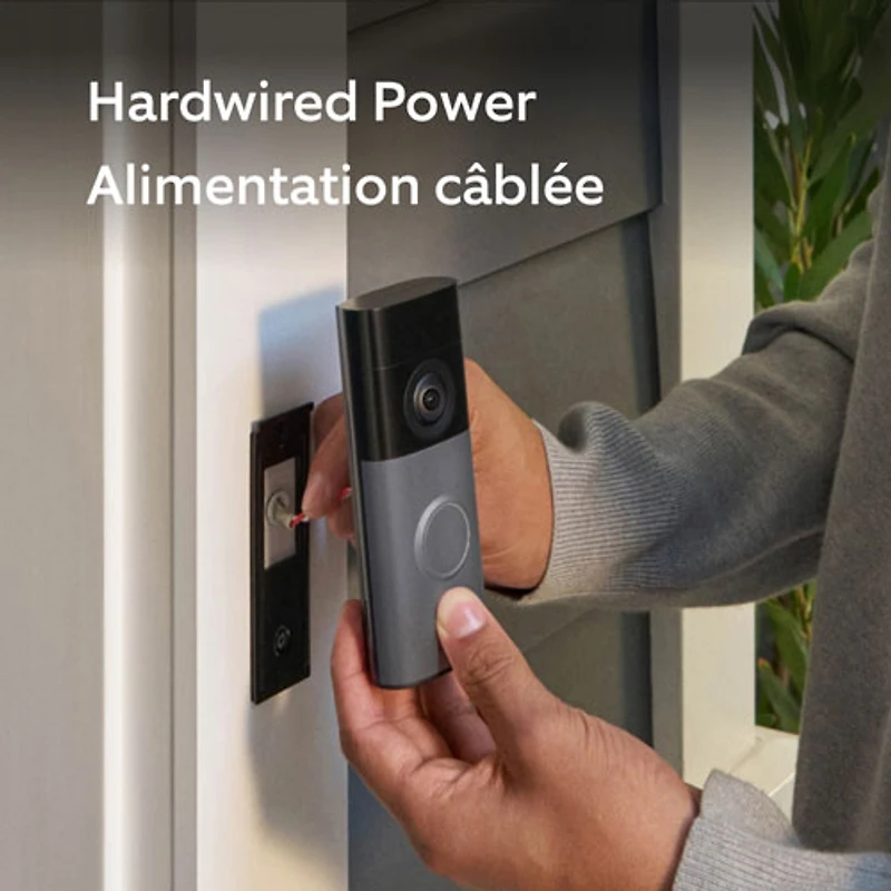 Ring Doorbell (Wired) Wi-Fi Video Doorbell - Speckled Grey